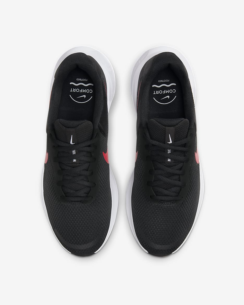 Nike revolution black shoes online